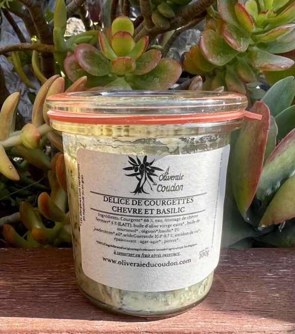 @ DELICE DE COURGETTES, CHEVRE ET BASILIC 100G